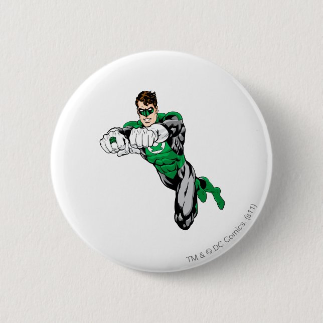 Green Lantern - Both arms forward 2 Inch Round Button (Front)