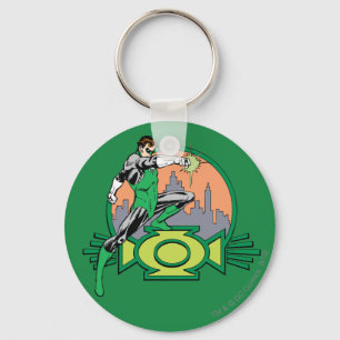 Green Lantern City Background and Logo Keychain