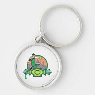 Green Lantern & Cityscape Keychain