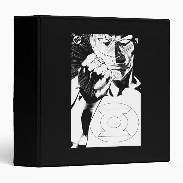 Green Lantern close up cover, Black and White Binder (Front/Spine)