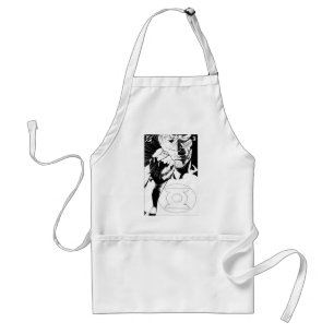 Green Lantern close up cover, Black and White Standard Apron