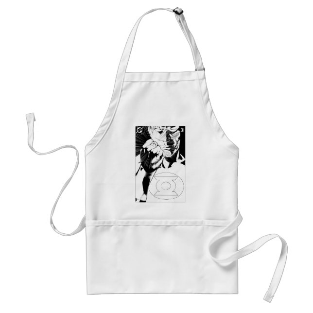 Green Lantern close up cover, Black and White Standard Apron (Front)