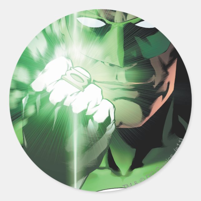 Green Lantern close up cover Classic Round Sticker (Front)