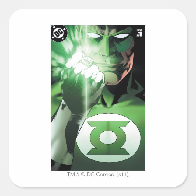 Green Lantern close up cover Square Sticker (Front)