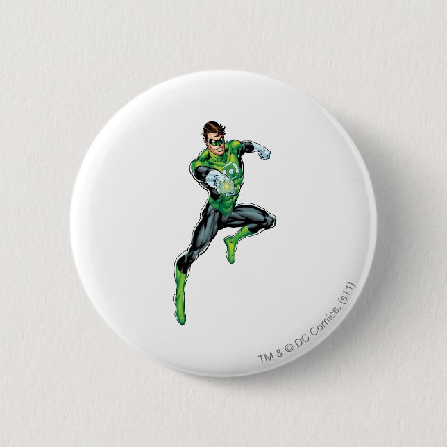 Green Lantern - Comic, Jumping 2 Inch Round Button (Front)