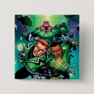 Green Lantern Corps 2 Inch Square Button