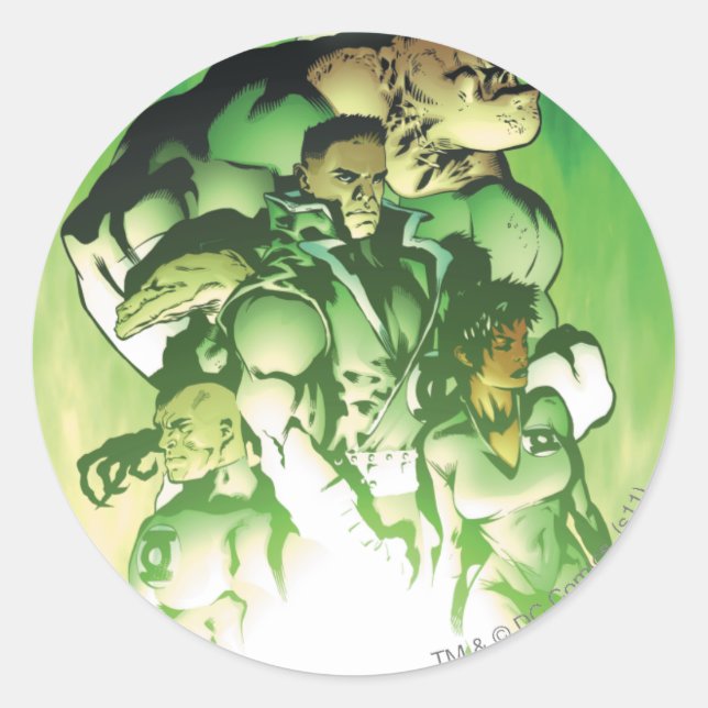 Green Lantern Corps Classic Round Sticker (Front)