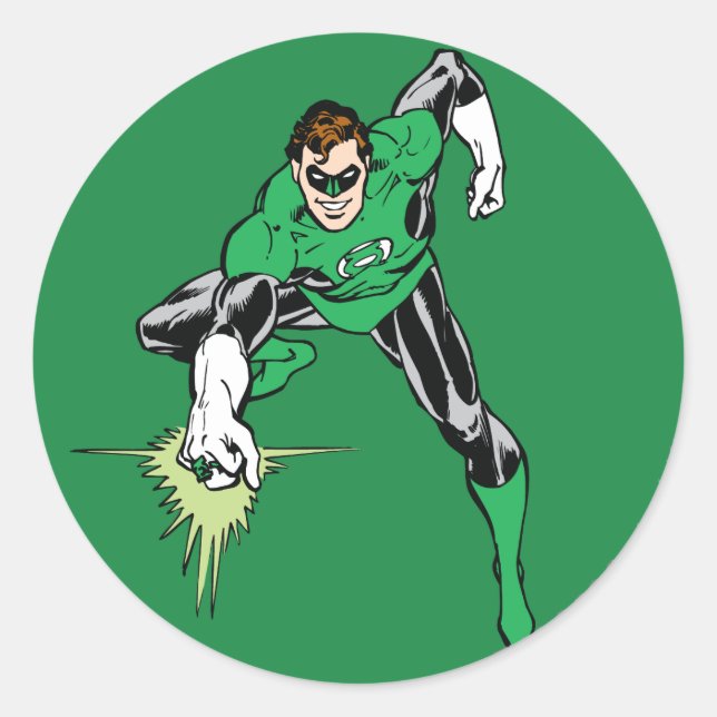 Green Lantern Fight Classic Round Sticker (Front)