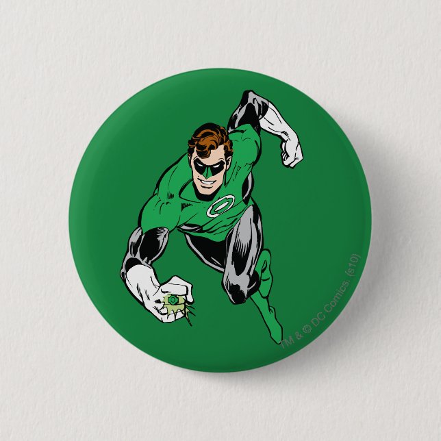 Green Lantern Fly Forward 2 Inch Round Button (Front)