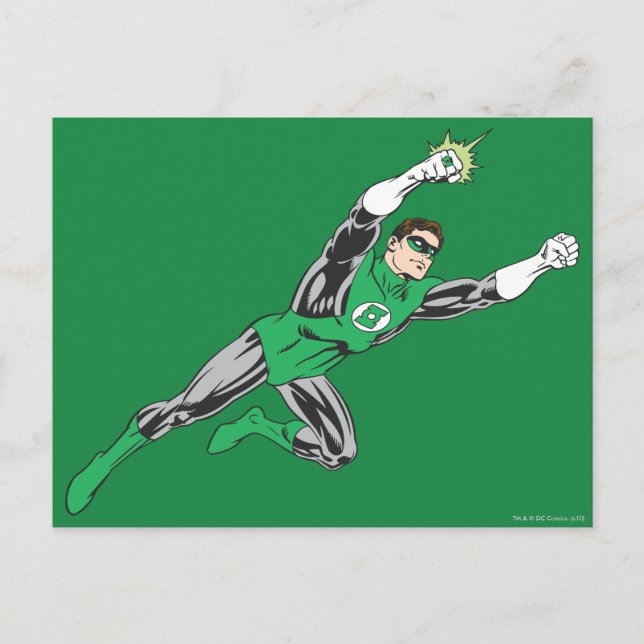 Green Lantern Fly Right Postcard (Front)