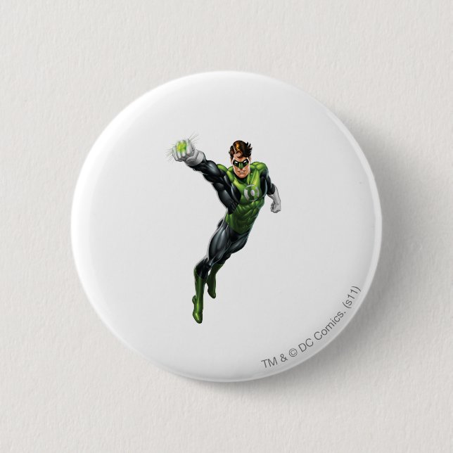 Green Lantern - Fully Rendered,  Arm out 2 Inch Round Button (Front)