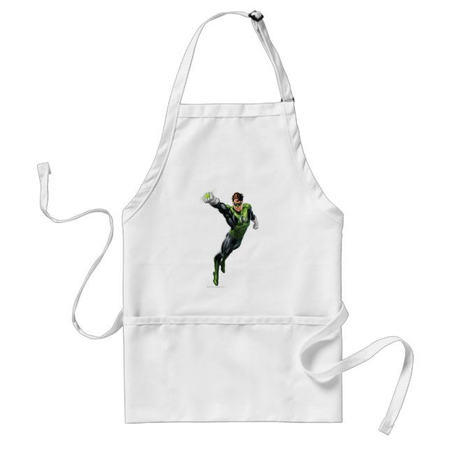 Green Lantern - Fully Rendered,  Arm out Standard Apron (Front)