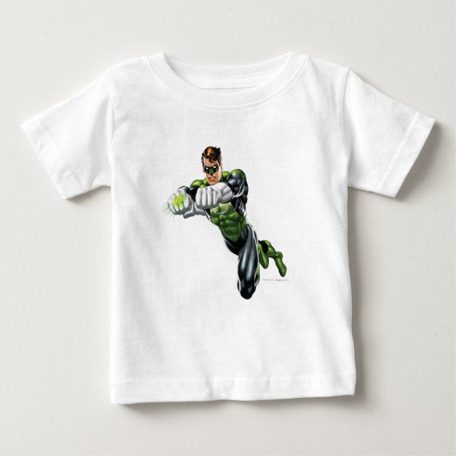 Green Lantern - Fully Rendered,  Both arms forward Baby T-Shirt (Front)