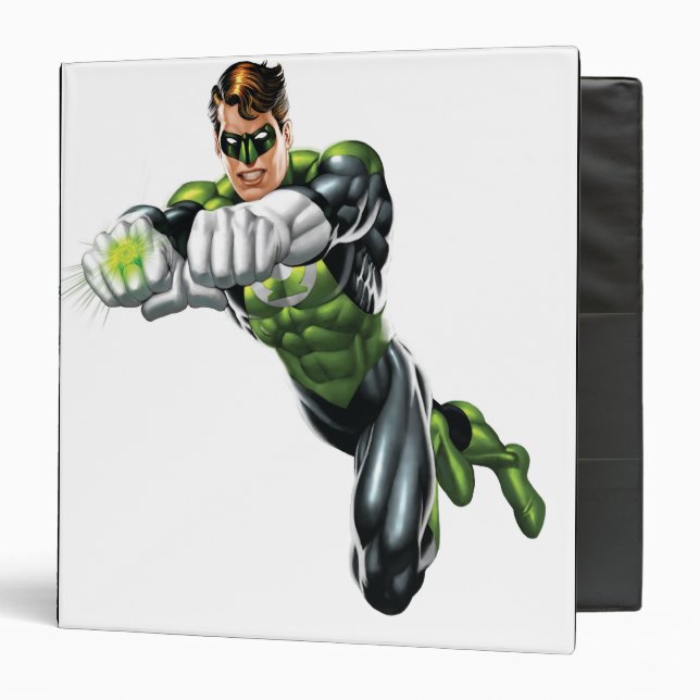 Green Lantern - Fully Rendered,  Both arms forward Binder (Front/Inside)