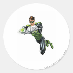 Green Lantern - Fully Rendered,  Both arms forward Classic Round Sticker