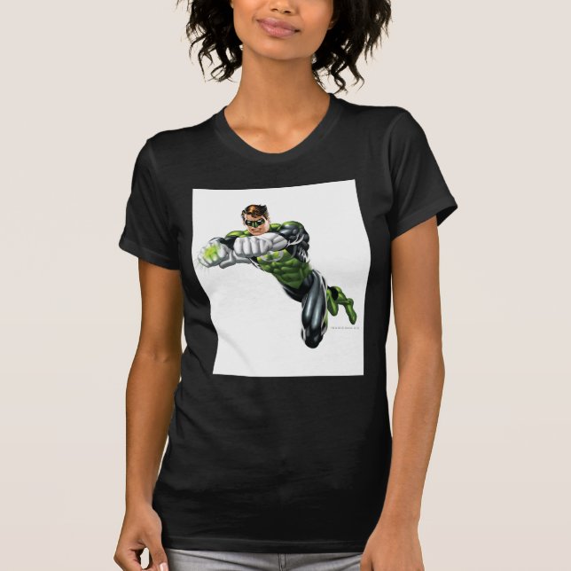 Green Lantern - Fully Rendered,  Both arms forward T-Shirt (Front)