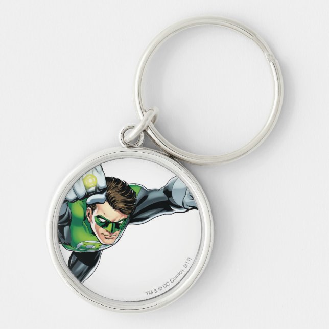 Green Lantern - Fully Rendered,  Flying Right Keychain (Front)