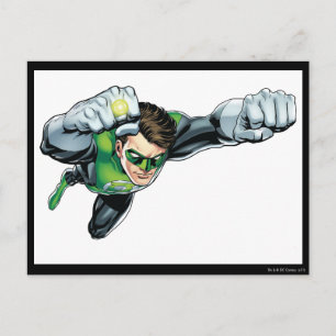 Green Lantern - Fully Rendered,  Flying Right Postcard