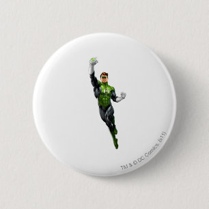 Green Lantern - Fully Rendered, Flying Up 2 Inch Round Button