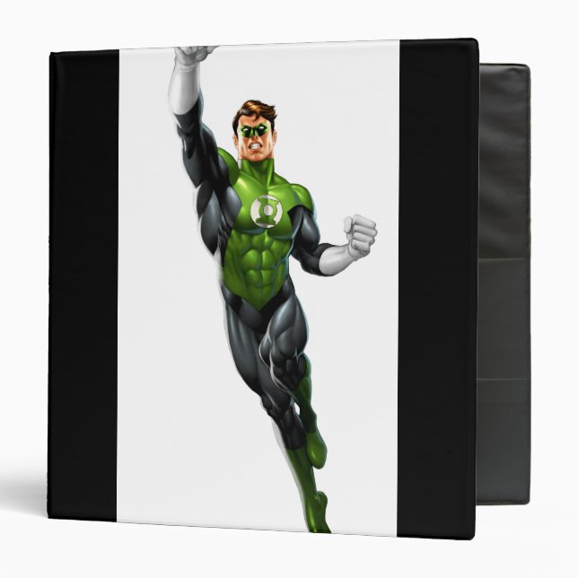 Green Lantern - Fully Rendered,  Flying Up Binder (Front/Inside)