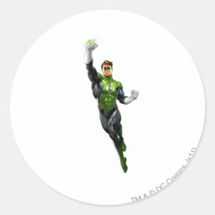 Green Lantern - Fully Rendered, Flying Up Classic Round Sticker