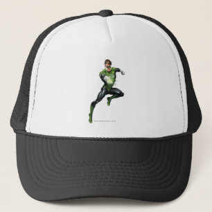 Green Lantern - Fully Rendered, Jumping Trucker Hat