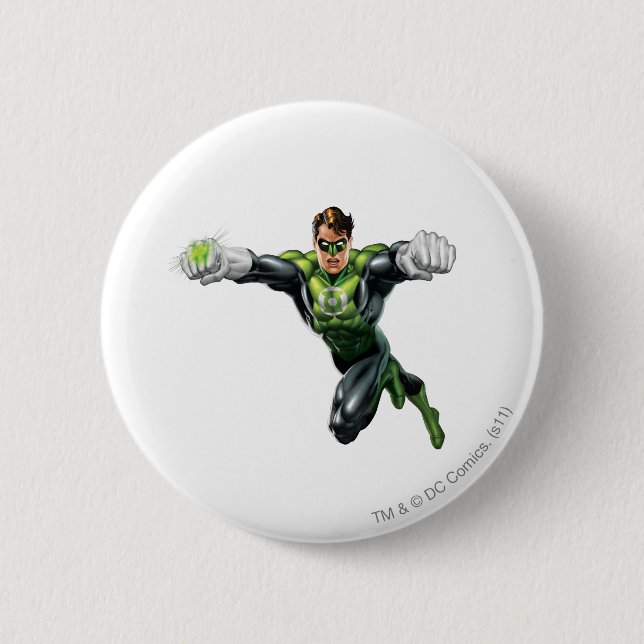 Green Lantern - Fully Rendered,  Looking Forward 2 Inch Round Button (Front)
