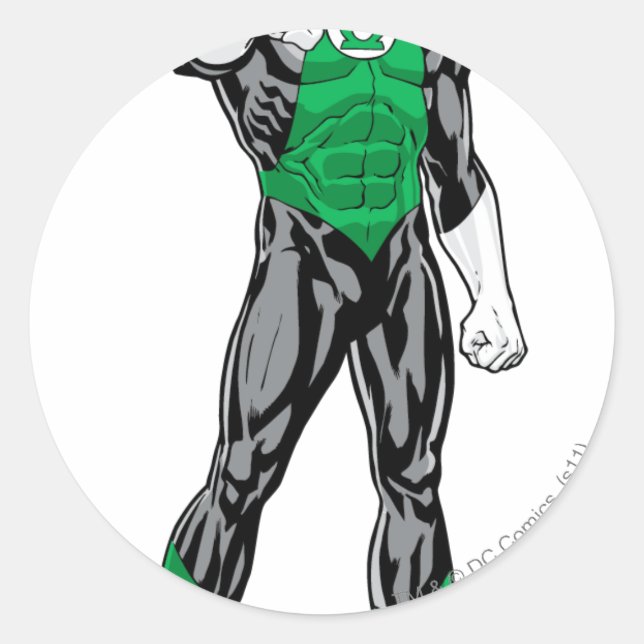 Green Lantern - Fully Rendered,  Standing Classic Round Sticker (Front)