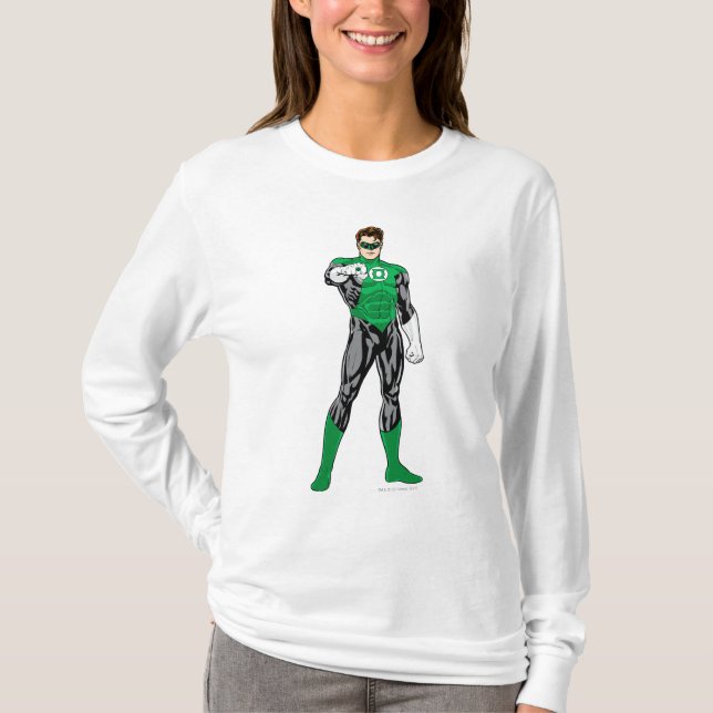 Green Lantern - Fully Rendered,  Standing T-Shirt (Front)