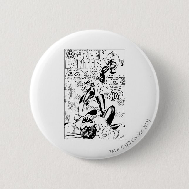 Green Lantern - Get Off this Earch Hal Jordan, Bla 2 Inch Round Button (Front)