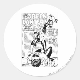 Green Lantern - Get Off this Earch Hal Jordan, Bla Classic Round Sticker