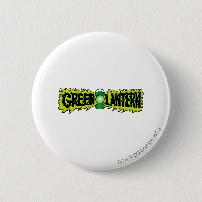 Green Lantern - Glowing Lantern 2 Inch Round Button (Front)