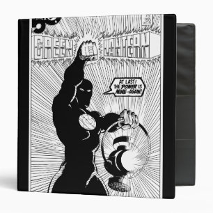 Green Lantern - Glowing Lantern, Black and White Binder