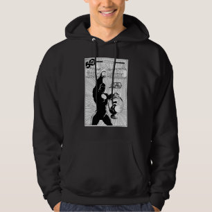 Green Lantern - Glowing Lantern, Black and White Hoodie