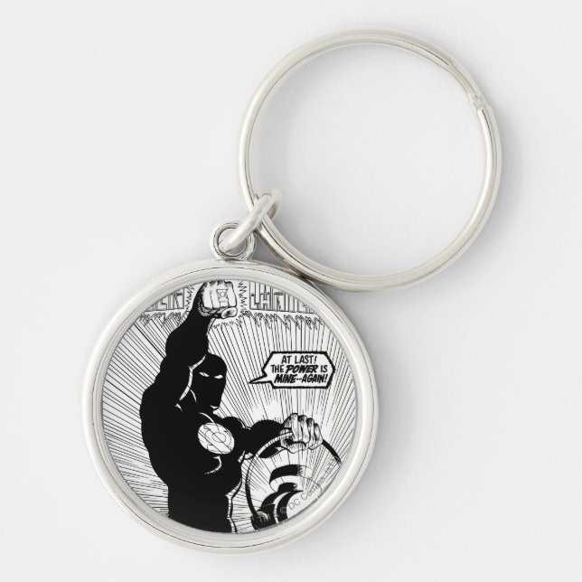 Green Lantern - Glowing Lantern, Black and White Keychain (Front)