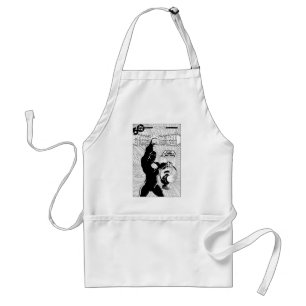 Green Lantern - Glowing Lantern, Black and White Standard Apron