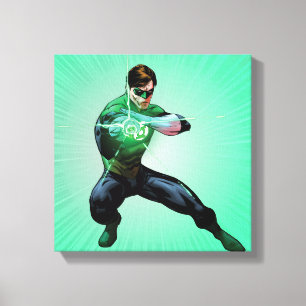 Green Lantern & Glowing Ring Canvas Print