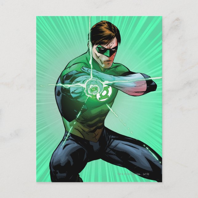 Green Lantern & Glowing Ring Postcard (Front)