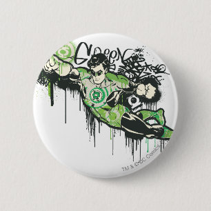 Green Lantern Graffiti Character 2 Inch Round Button