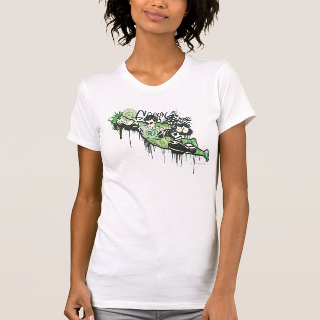 Green Lantern Graffiti Character T-Shirt (Front)