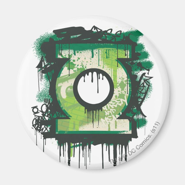 Green Lantern Graffiti Symbol Magnet (Front)