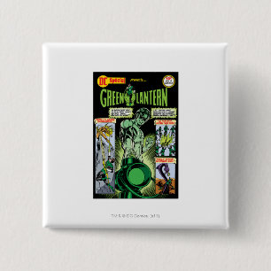 Green Lantern - Green Shaded Comic 2 Inch Square Button
