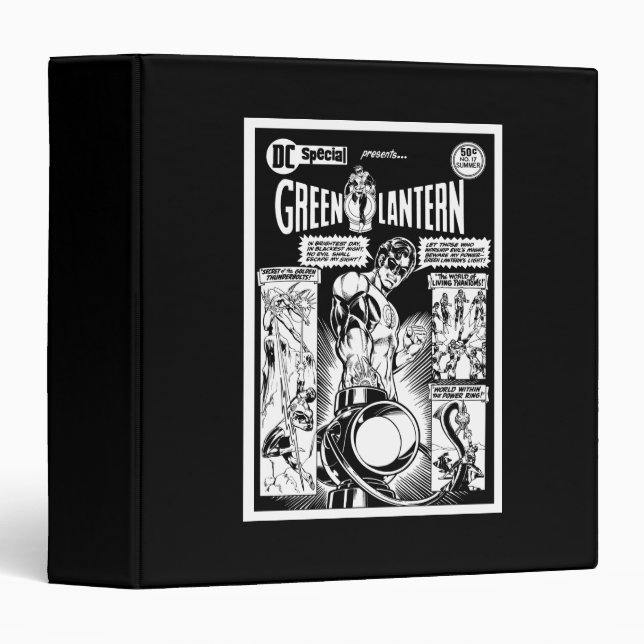 Green Lantern  - Green Shaded Comic, Black and Whi Binder (Front/Spine)