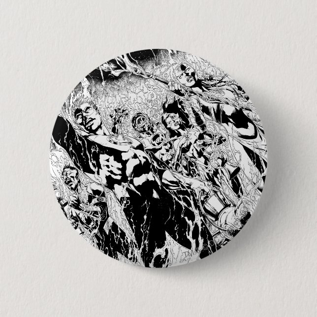 Green Lantern Group 2 Inch Round Button (Front)