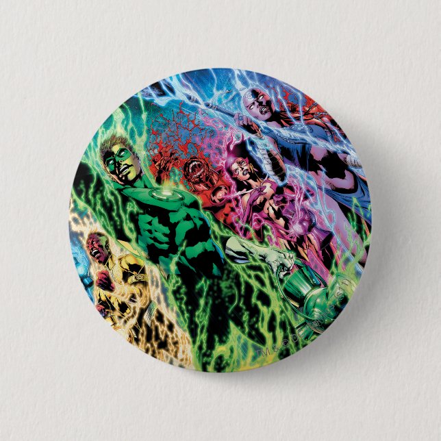 Green Lantern Group - Colour 2 Inch Round Button (Front)