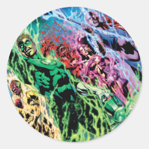 Green Lantern Group - Colour Classic Round Sticker