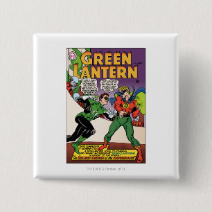 Green Lantern in the ring 2 Inch Square Button