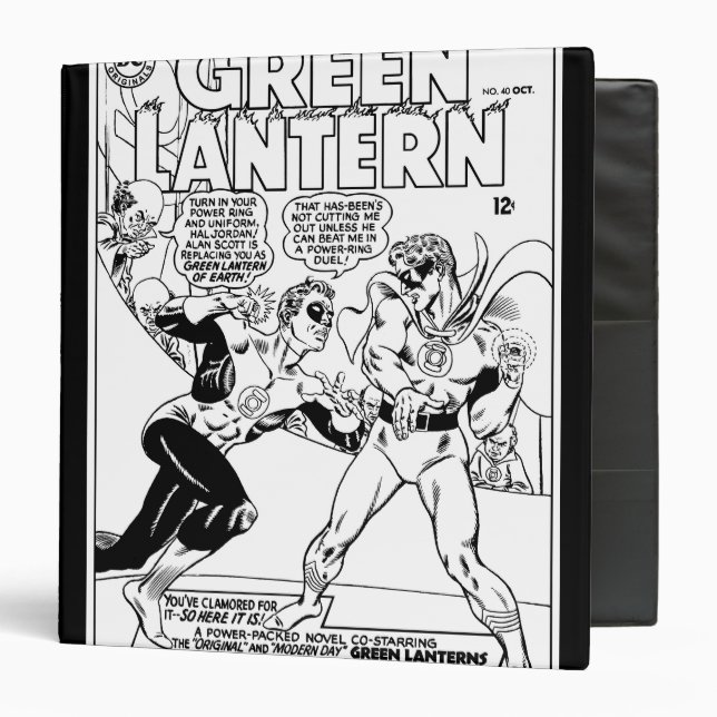Green Lantern in the ring, Black and White Binder (Front/Inside)