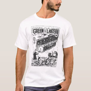 Green Lantern in the trenches, Black and White T-Shirt