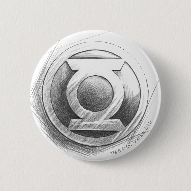 Green Lantern Insignia 2 Inch Round Button (Front)